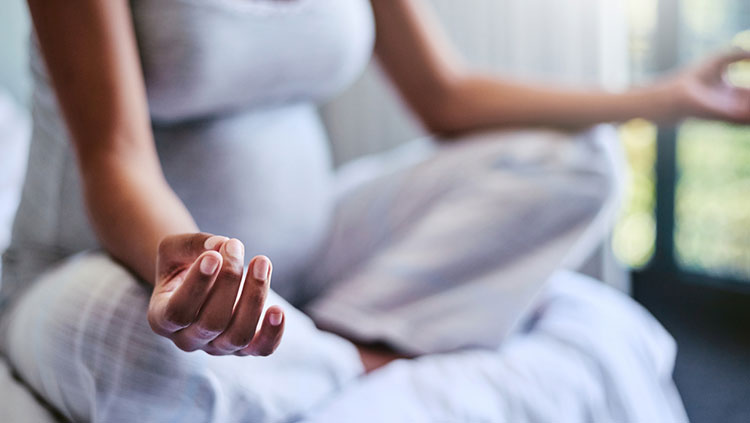 Woman meditating